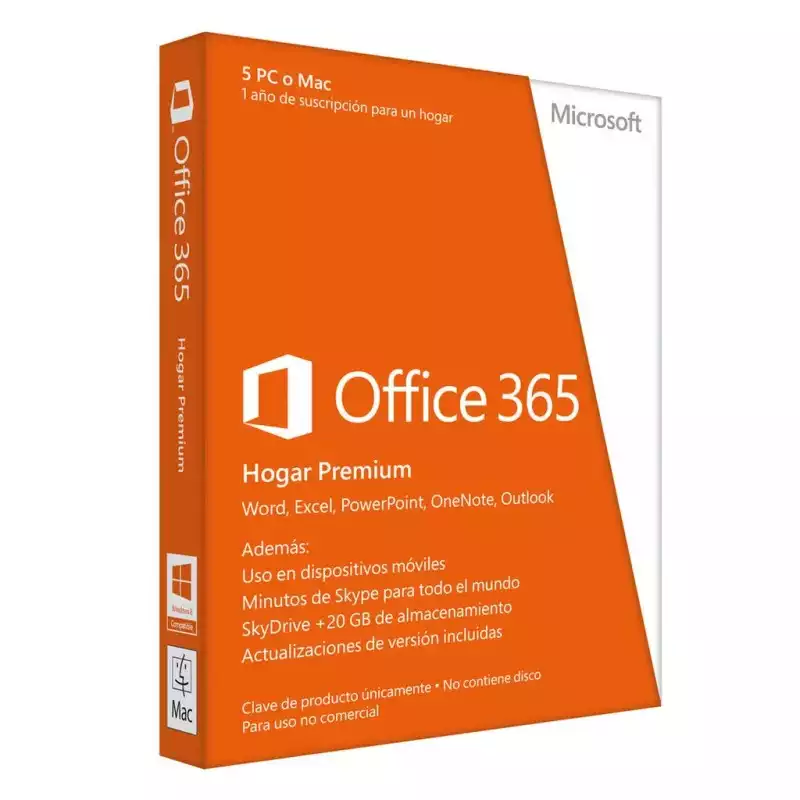 Licencia Microsoft Office 365 Hogar Premium | Pc Actual